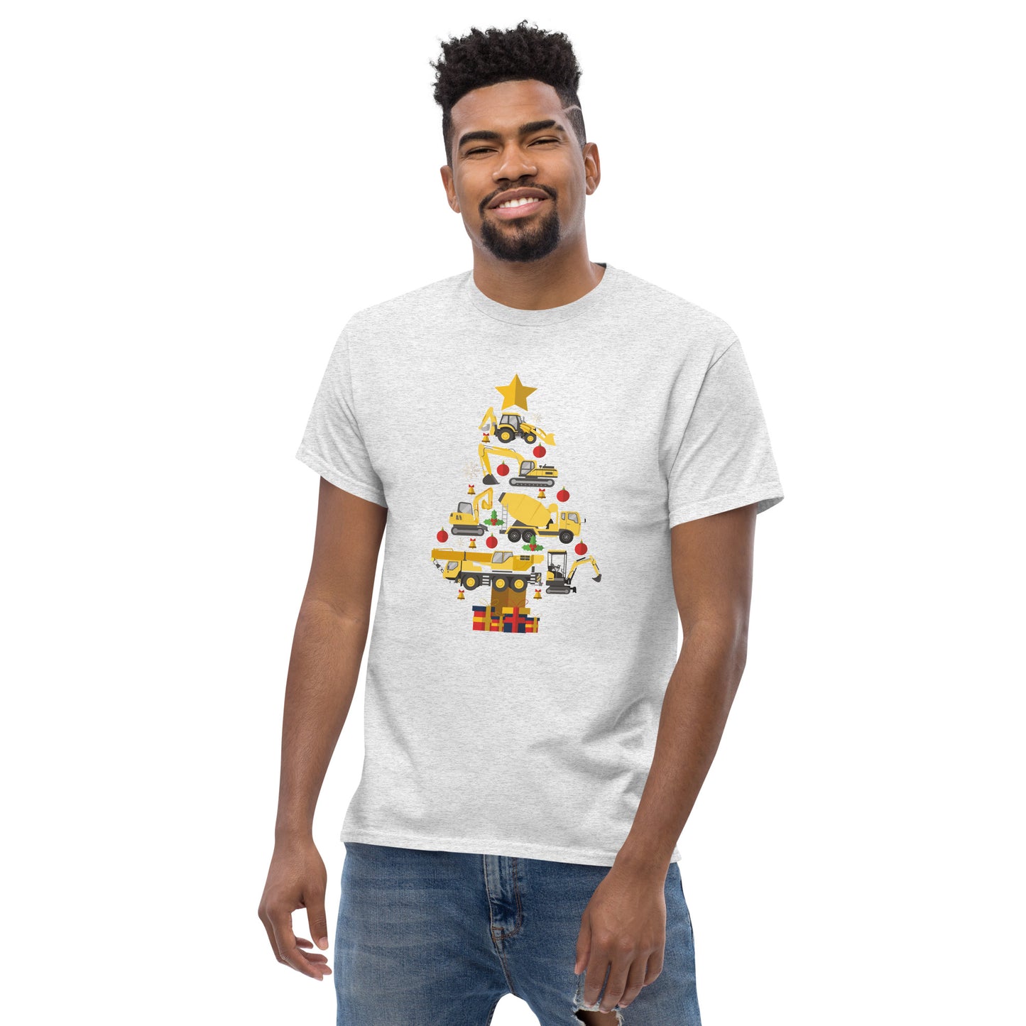 Construction Machine Christmas Tree  T-Shirt