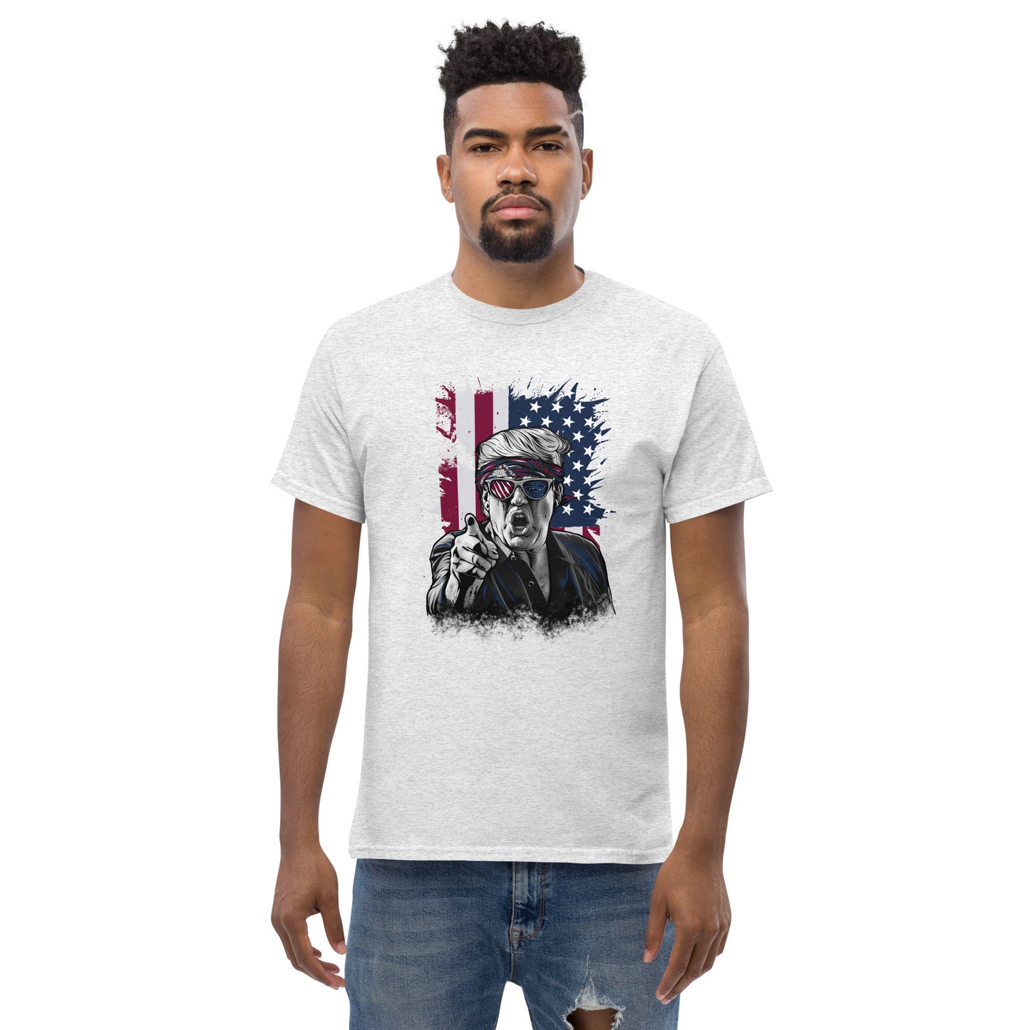 Political Figure And Flag T-Shirt