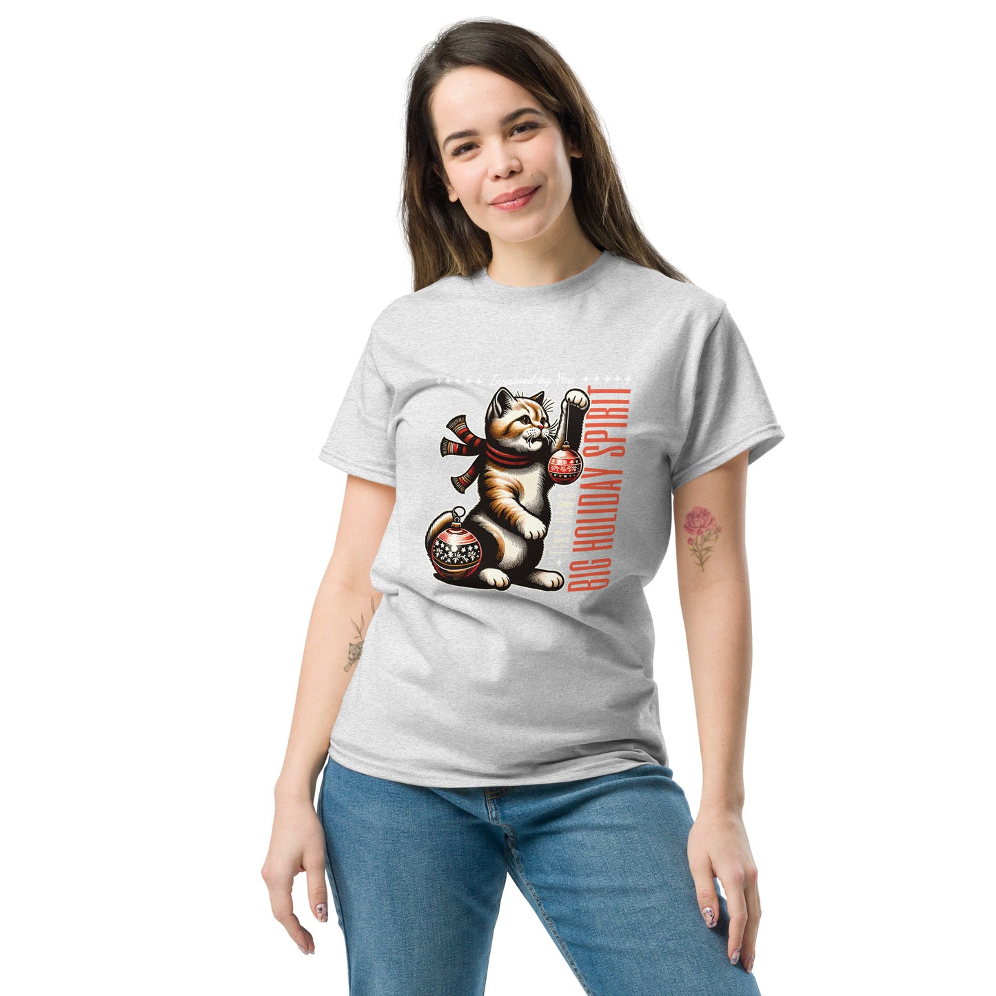 Cat Christmas Spirit  T-Shirt