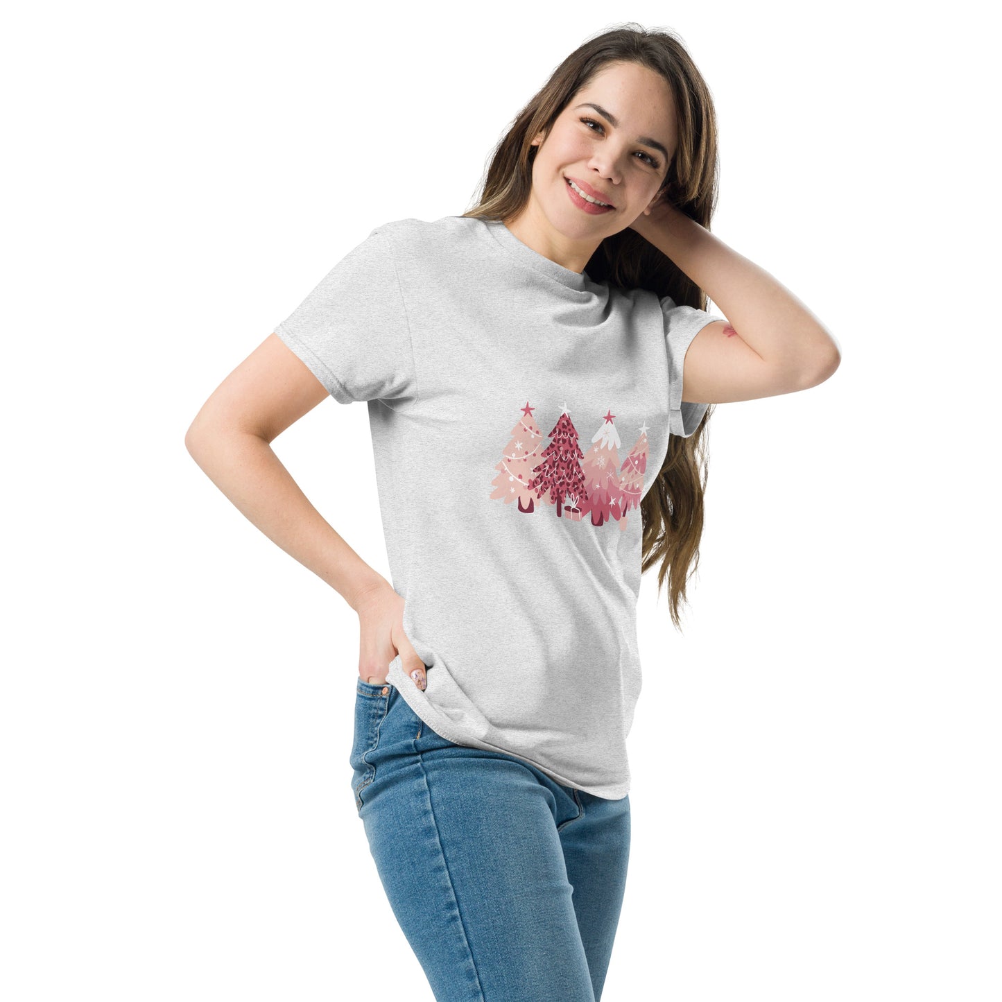 Pink Christmas Tree Holiday  T-Shirt