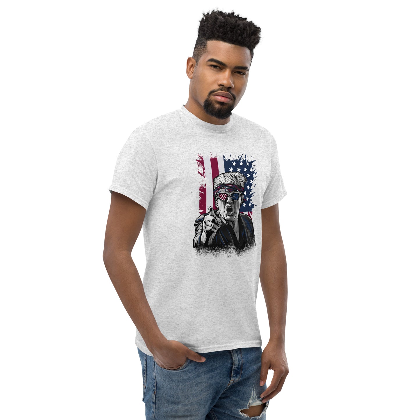 Political Figure And Flag T-Shirt