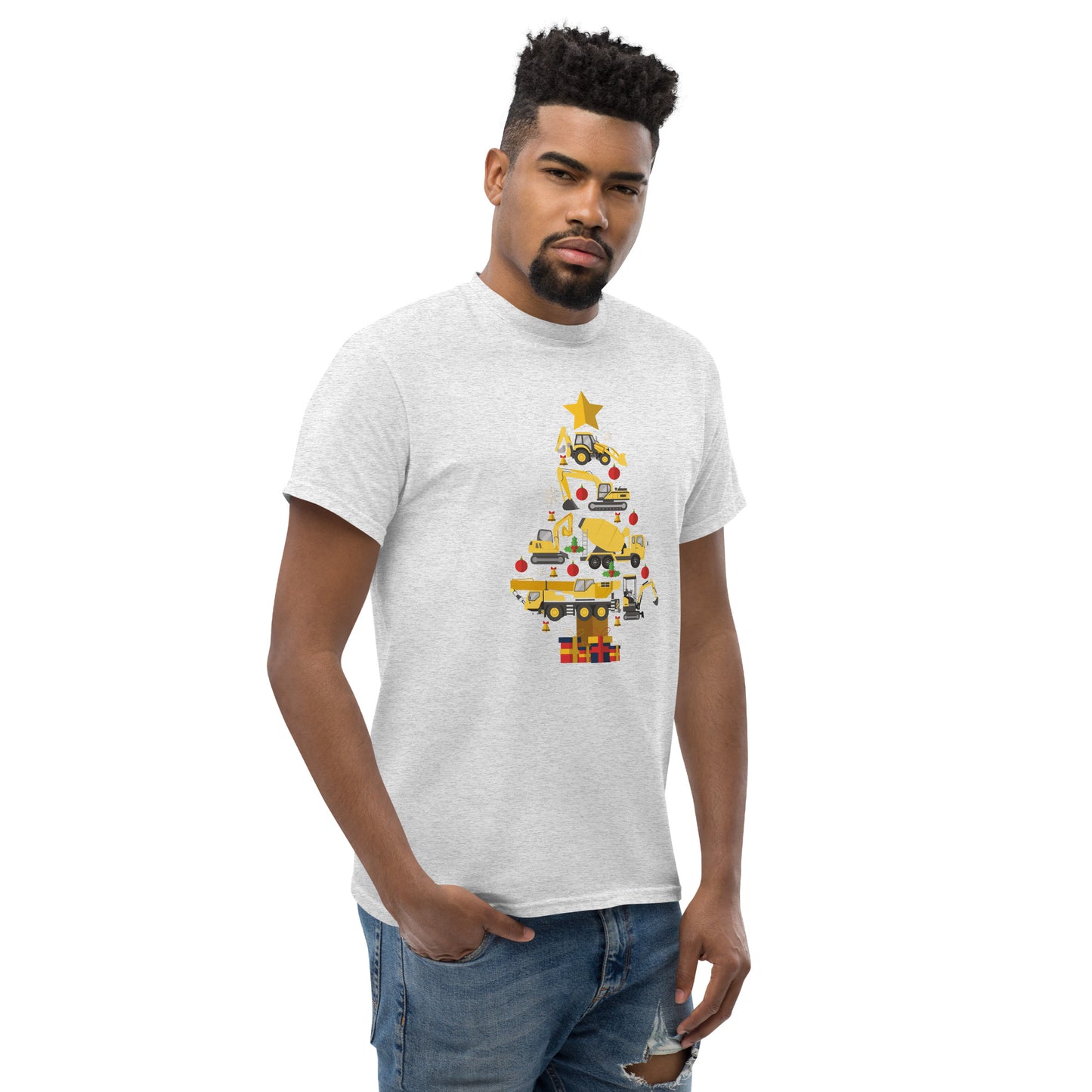 Construction Machine Christmas Tree  T-Shirt