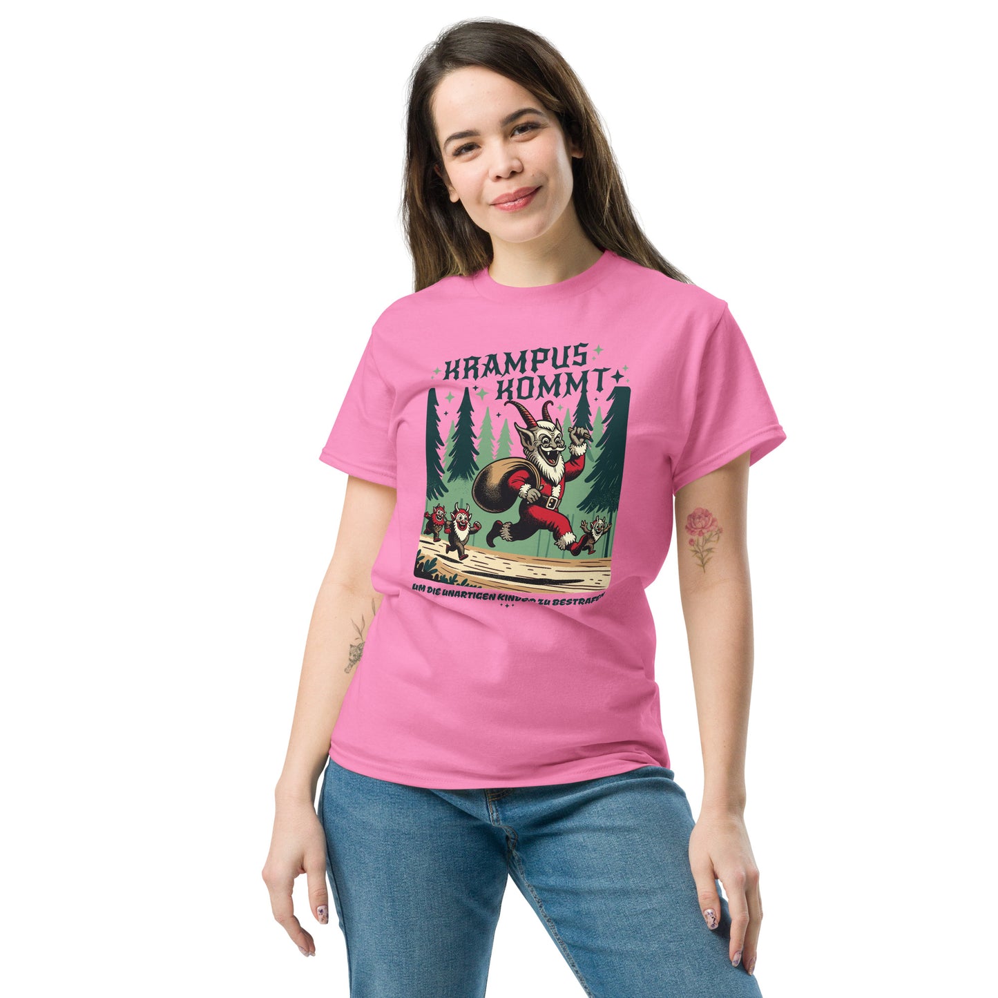 Krampus Comes Retro Comic  T-Shirt