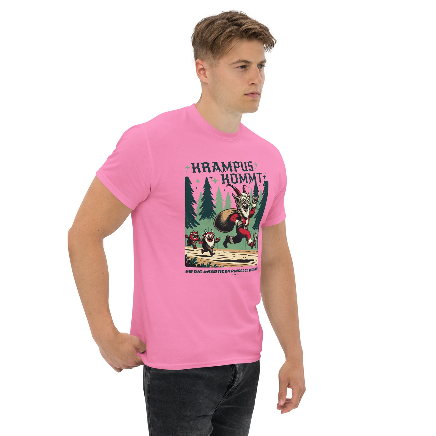 Krampus Comes Retro Comic  T-Shirt