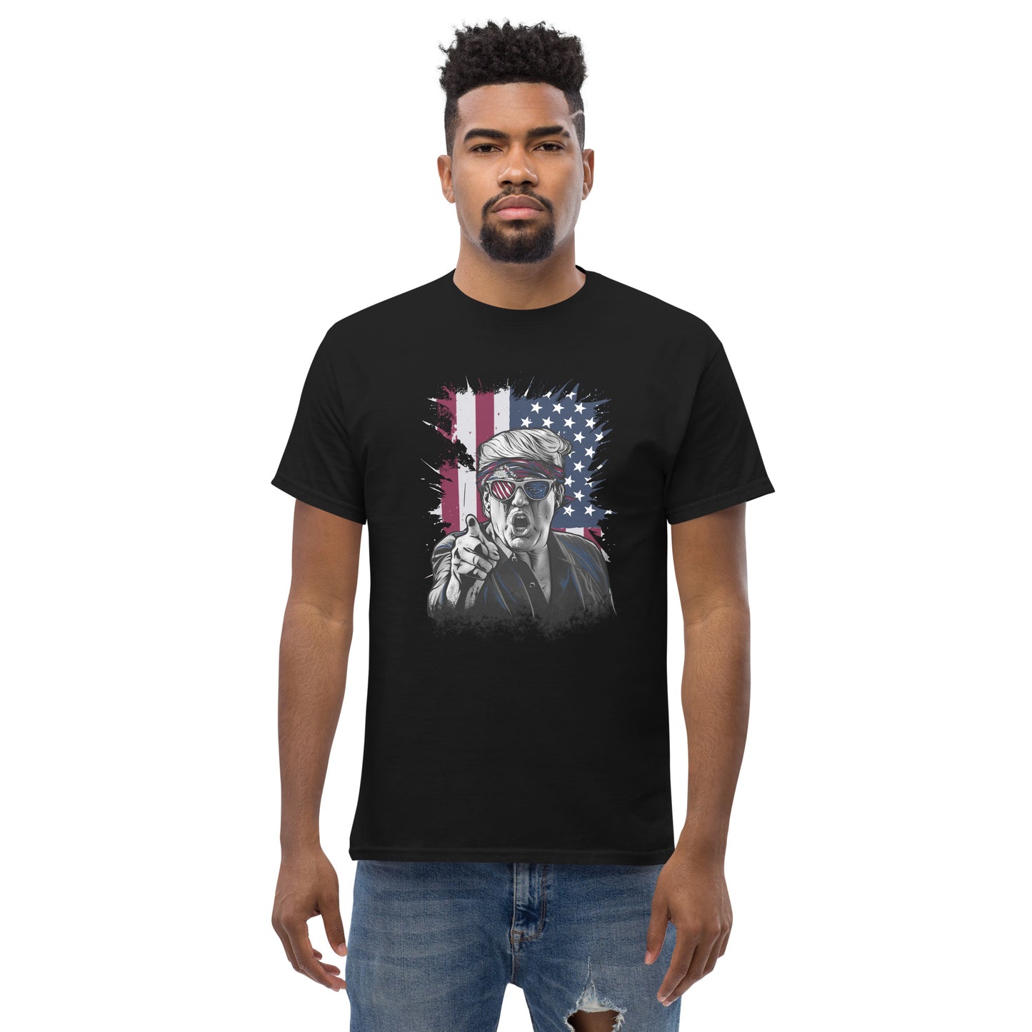 Political Figure And Flag T-Shirt