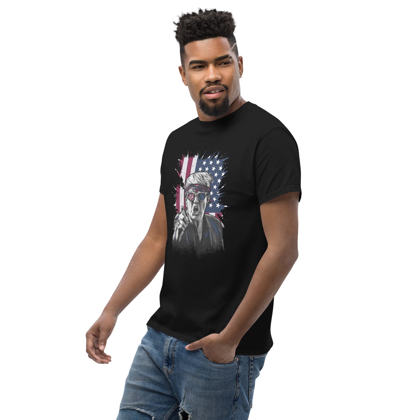 Political Figure And Flag T-Shirt