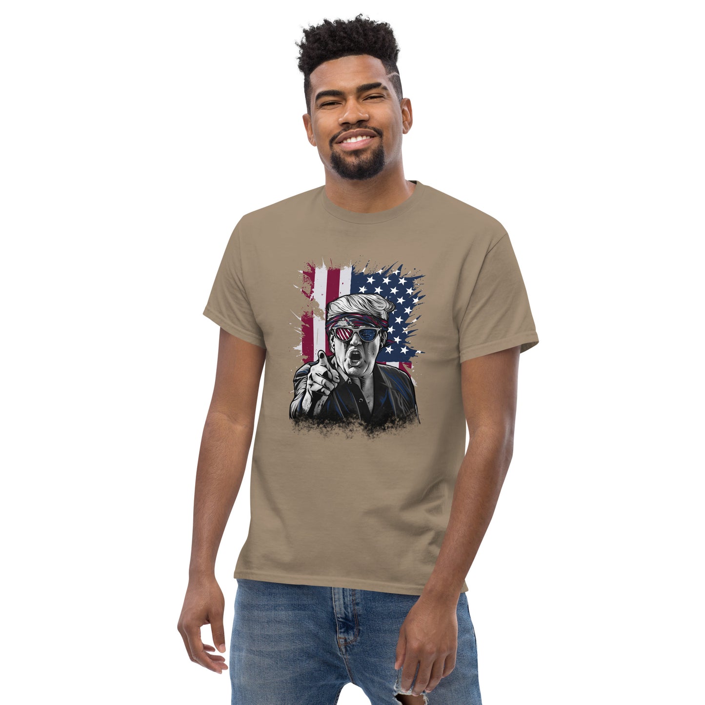 Political Figure And Flag T-Shirt