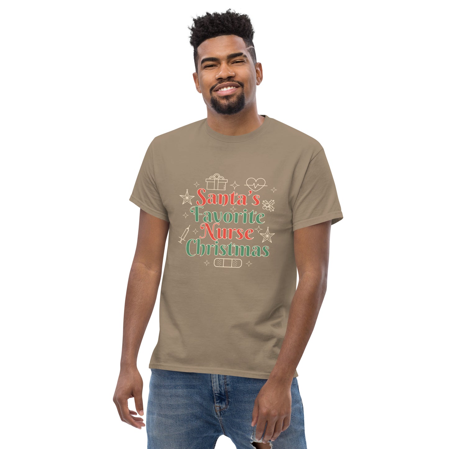 Christmas Nurse Lettering  T-Shirt