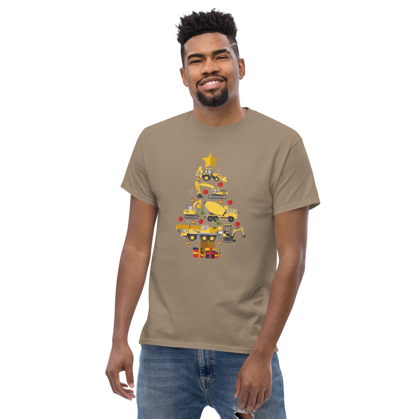 Construction Machine Christmas Tree  T-Shirt