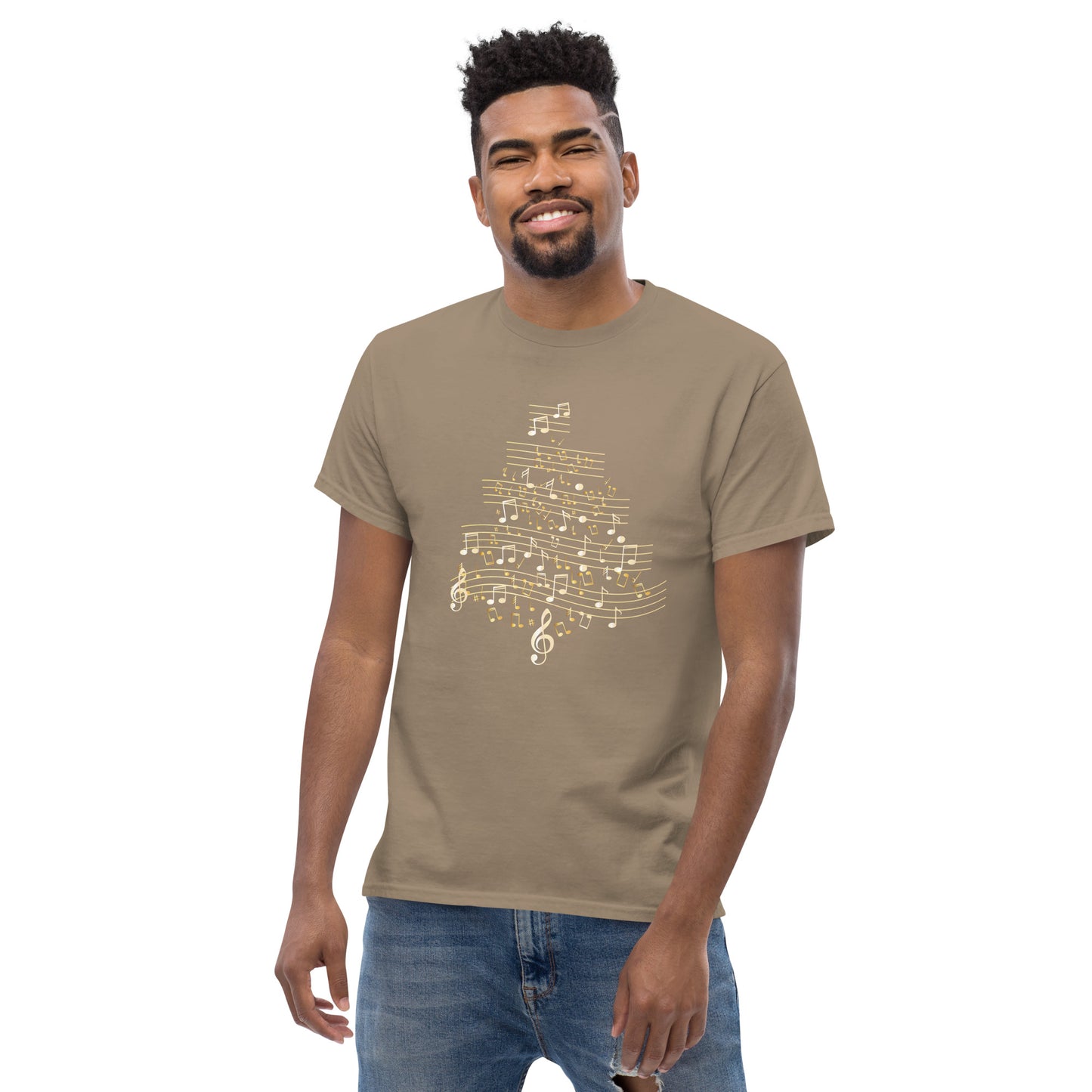 Music Notes Christmas Tree  T-Shirt