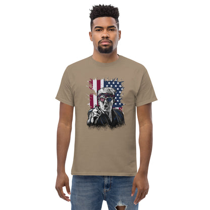 Political Figure And Flag T-Shirt