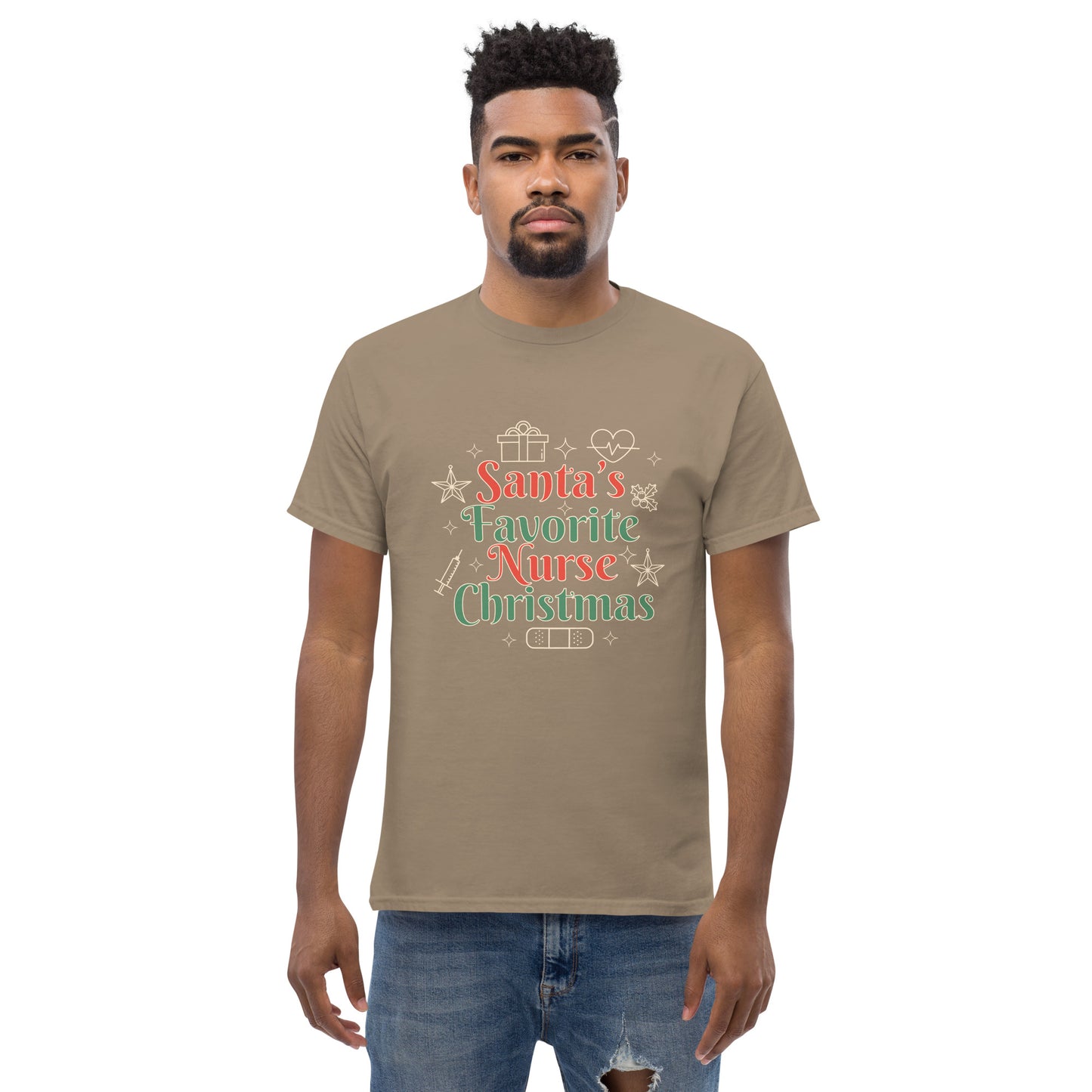 Christmas Nurse Lettering  T-Shirt