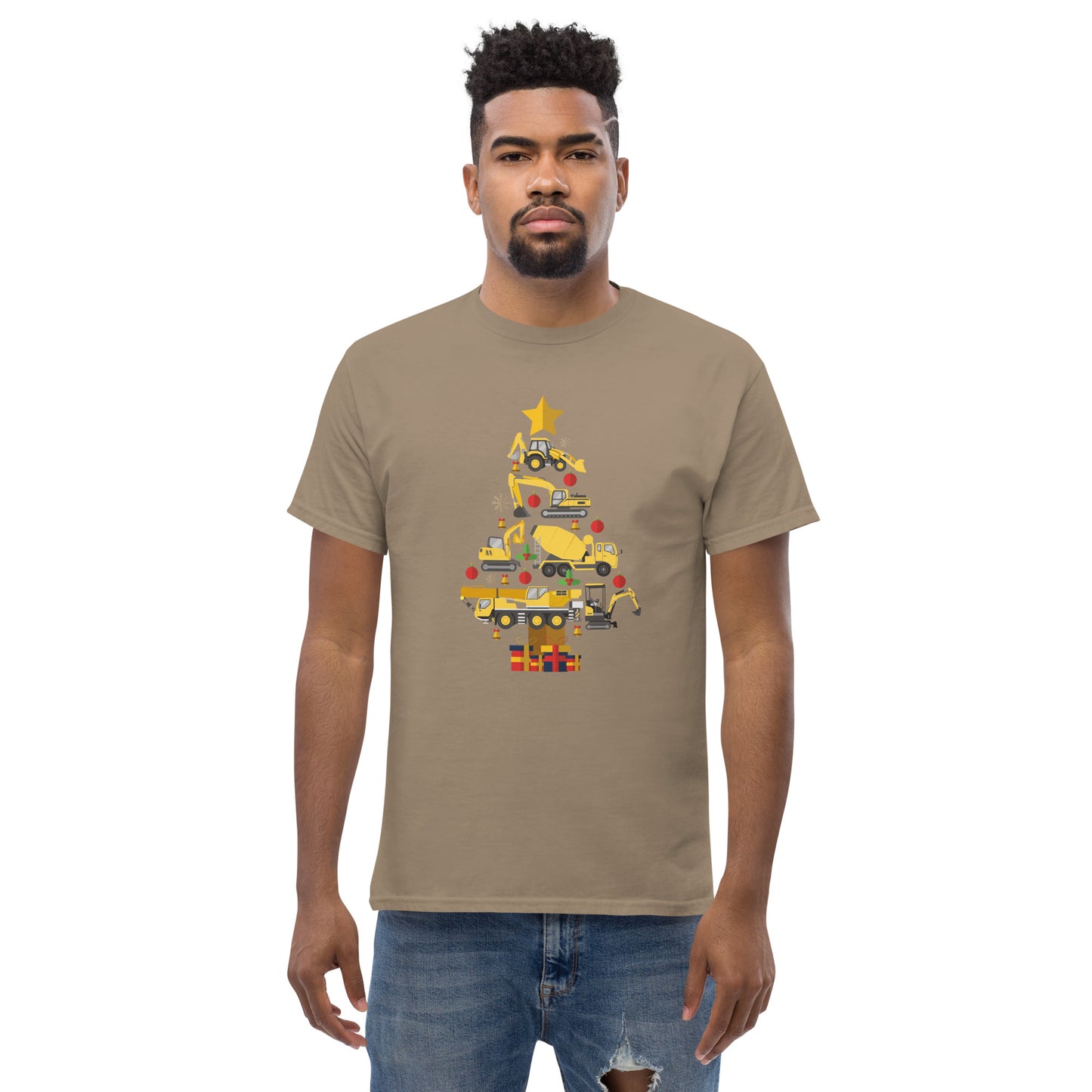 Construction Machine Christmas Tree  T-Shirt