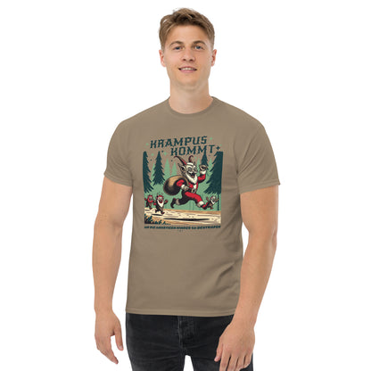 Krampus Comes Retro Comic  T-Shirt