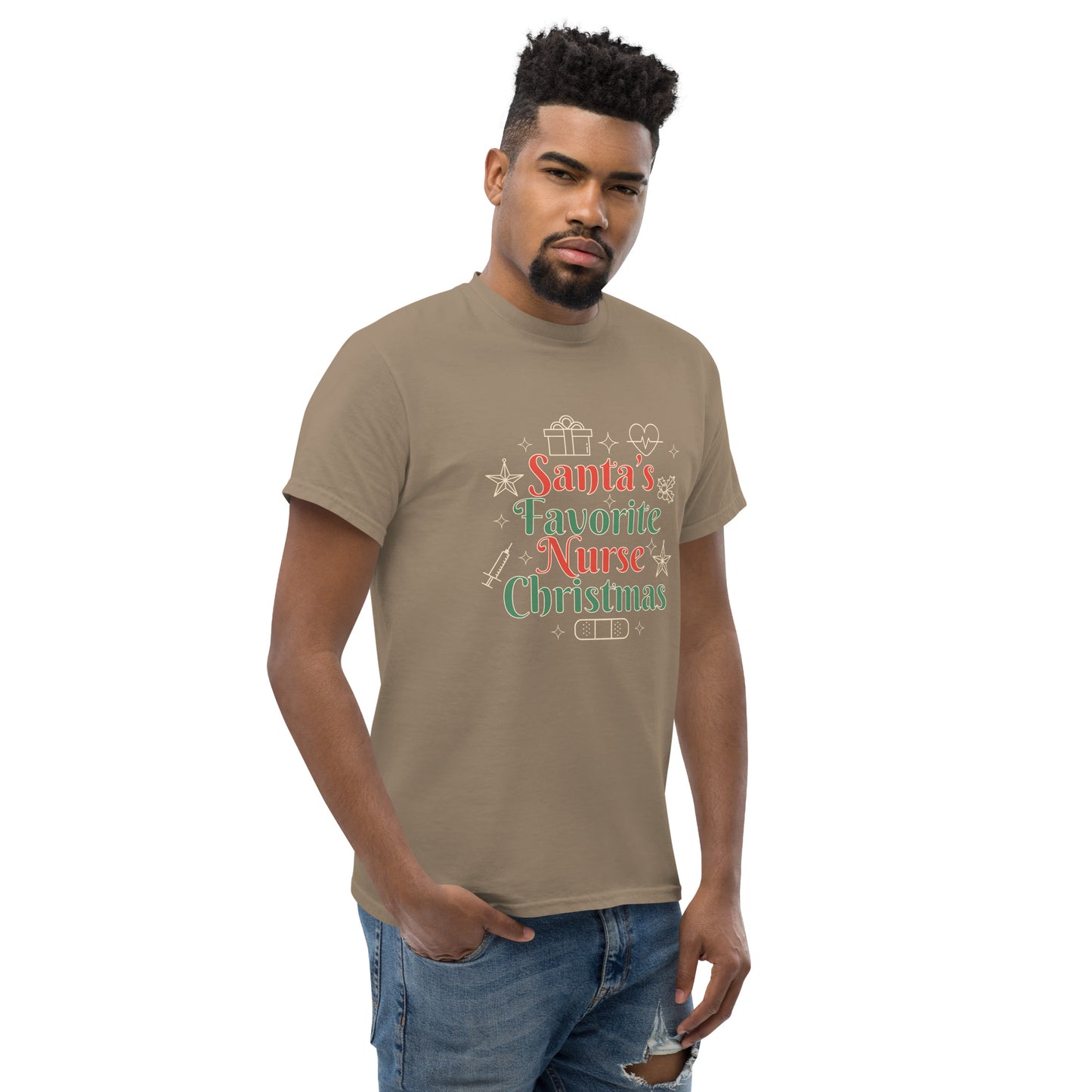 Christmas Nurse Lettering  T-Shirt