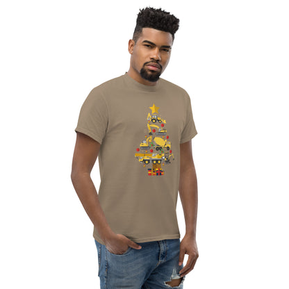 Construction Machine Christmas Tree  T-Shirt