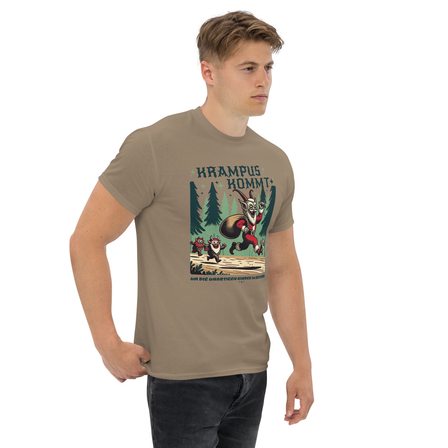 Krampus Comes Retro Comic  T-Shirt