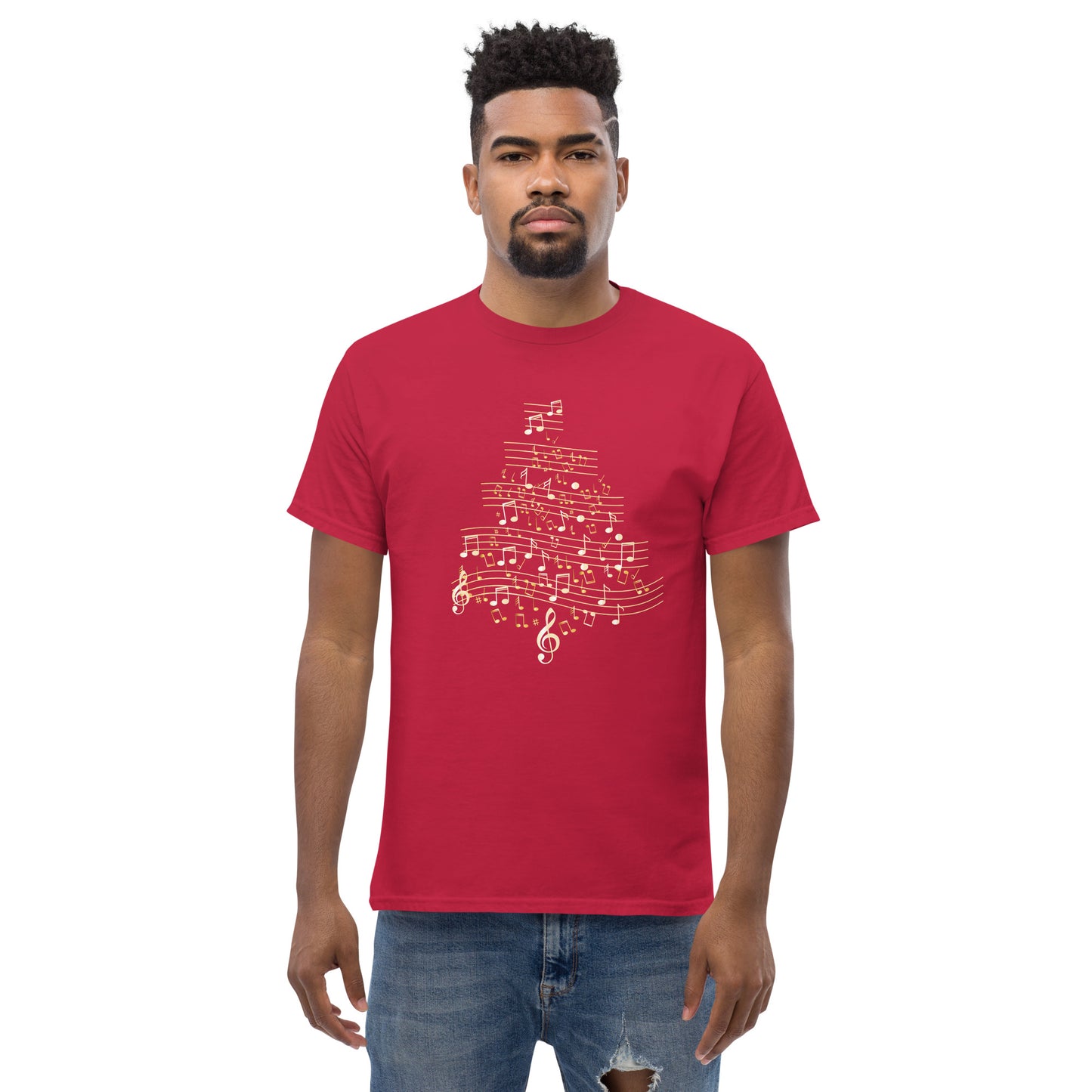 Music Notes Christmas Tree  T-Shirt