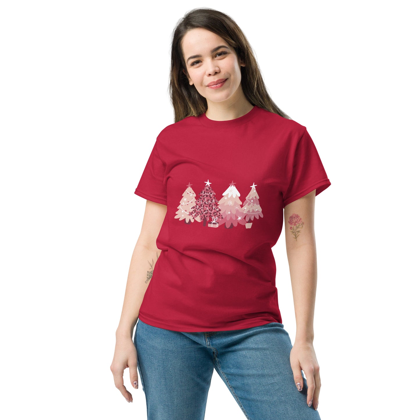 Pink Christmas Tree Holiday  T-Shirt