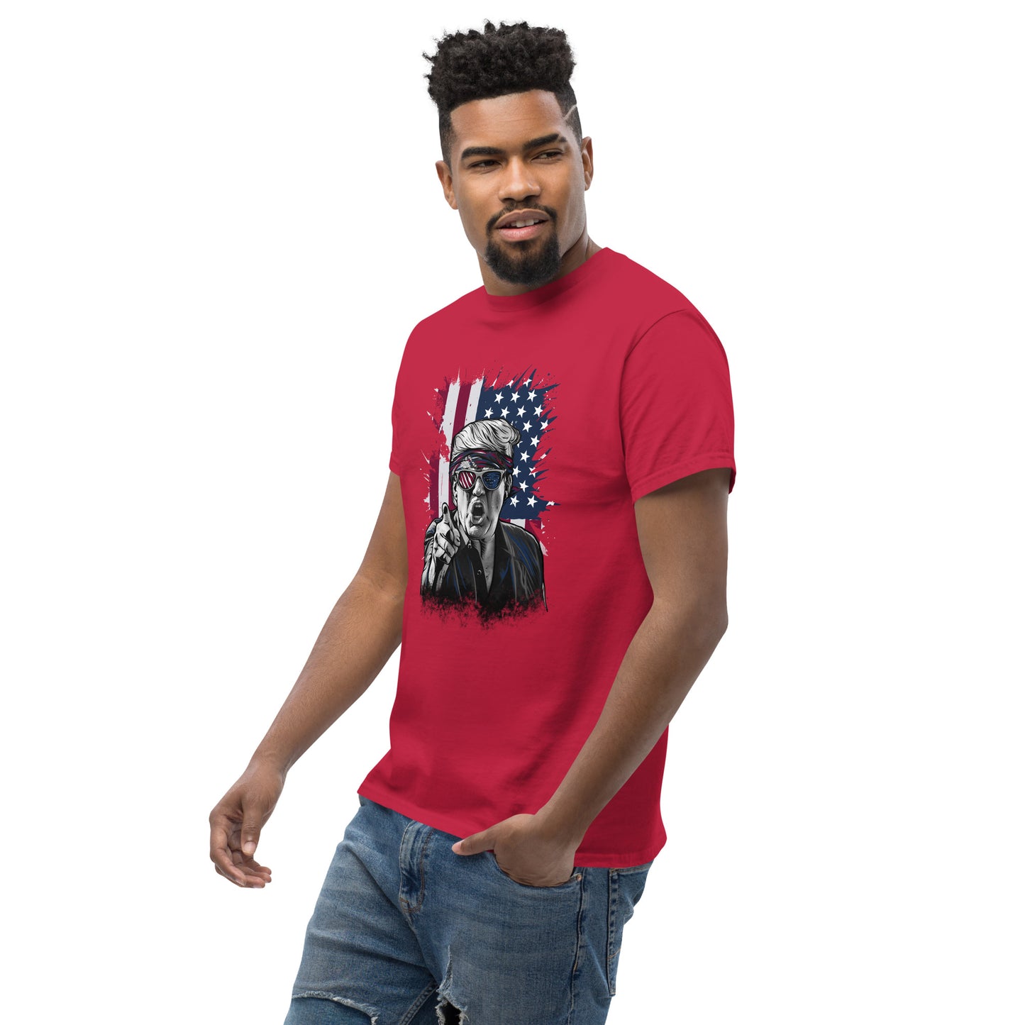 Political Figure And Flag T-Shirt