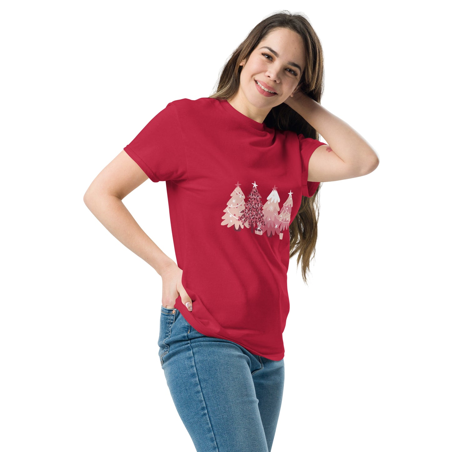 Pink Christmas Tree Holiday  T-Shirt