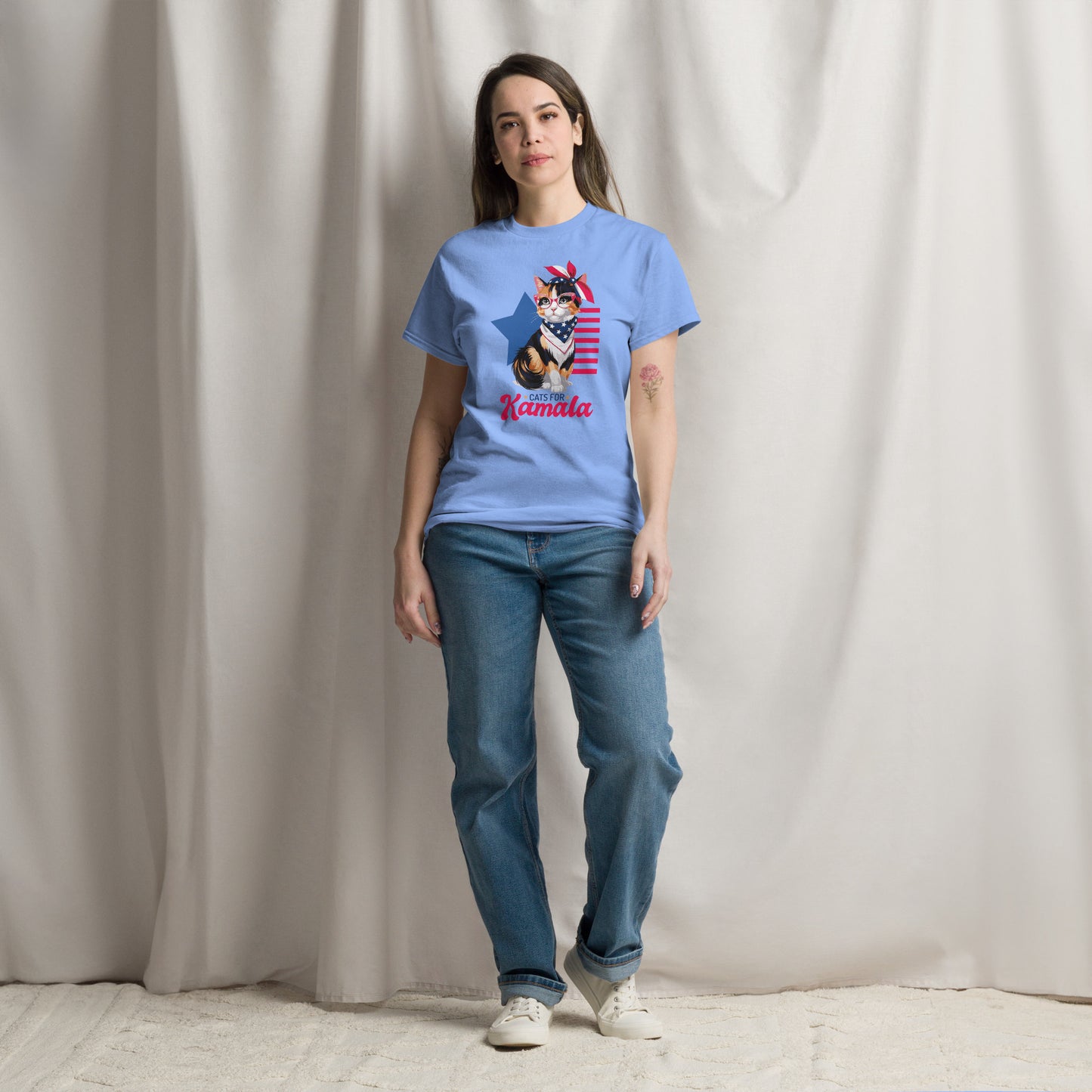 Patriotic Cat For Kamala T-Shirt