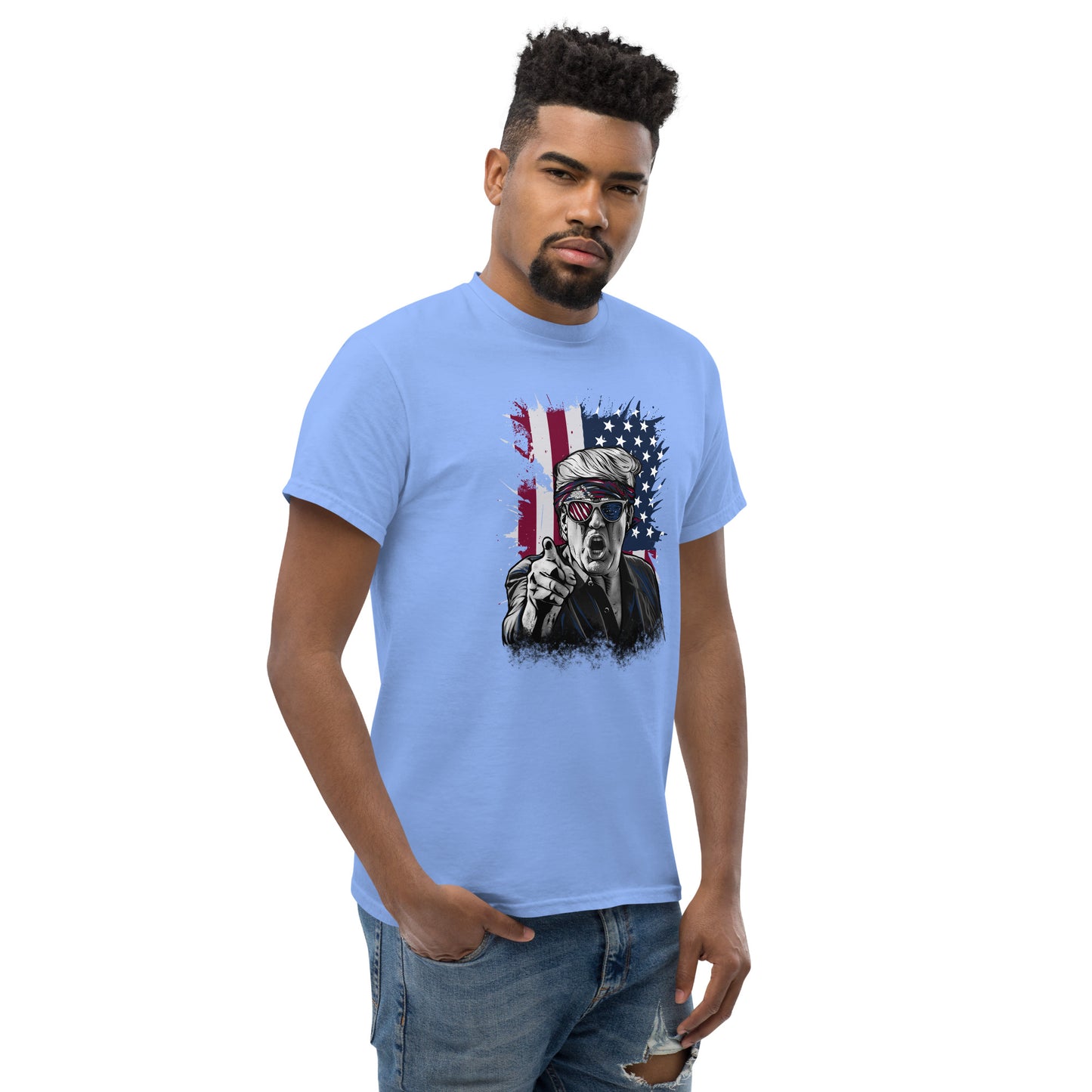 Political Figure And Flag T-Shirt