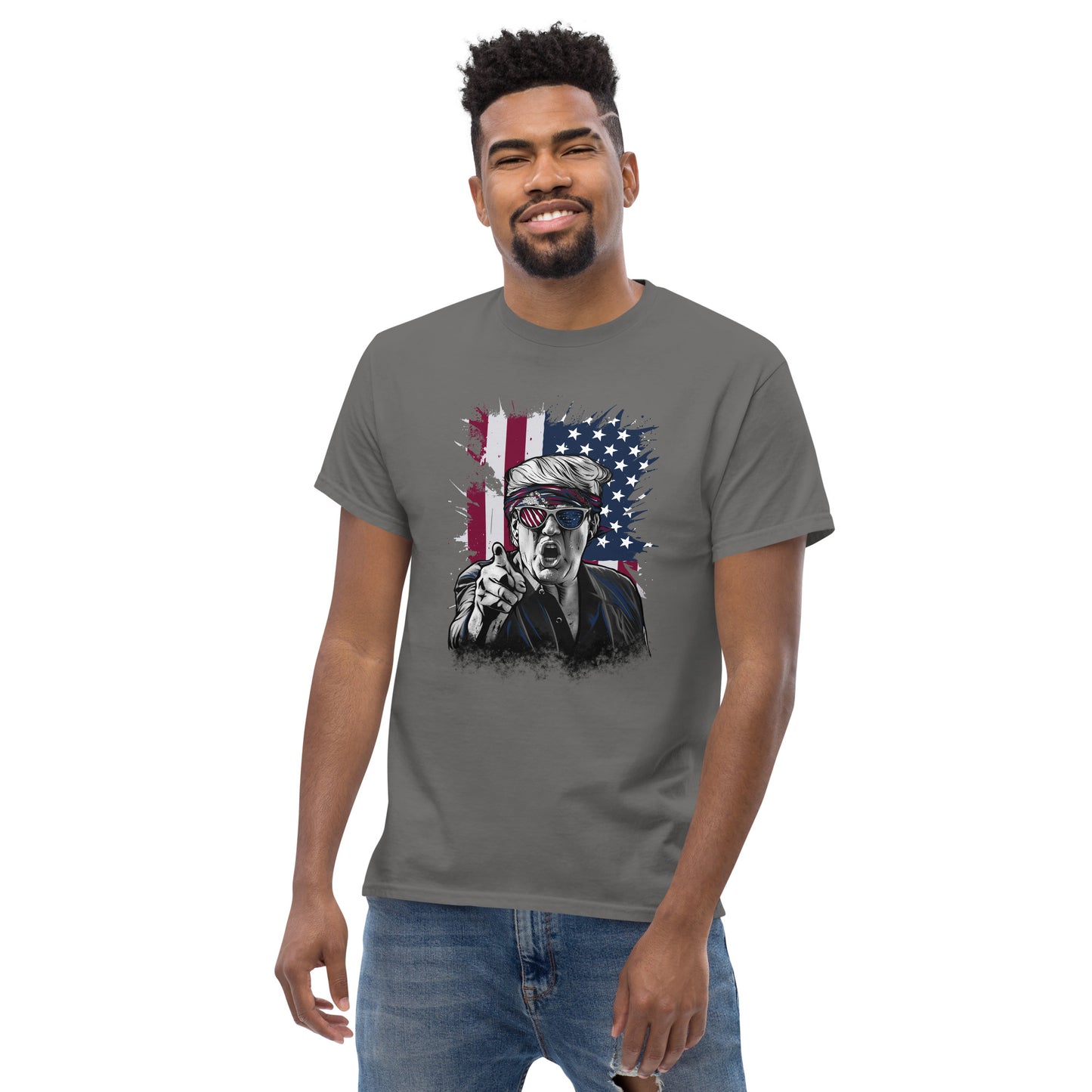 Political Figure And Flag T-Shirt