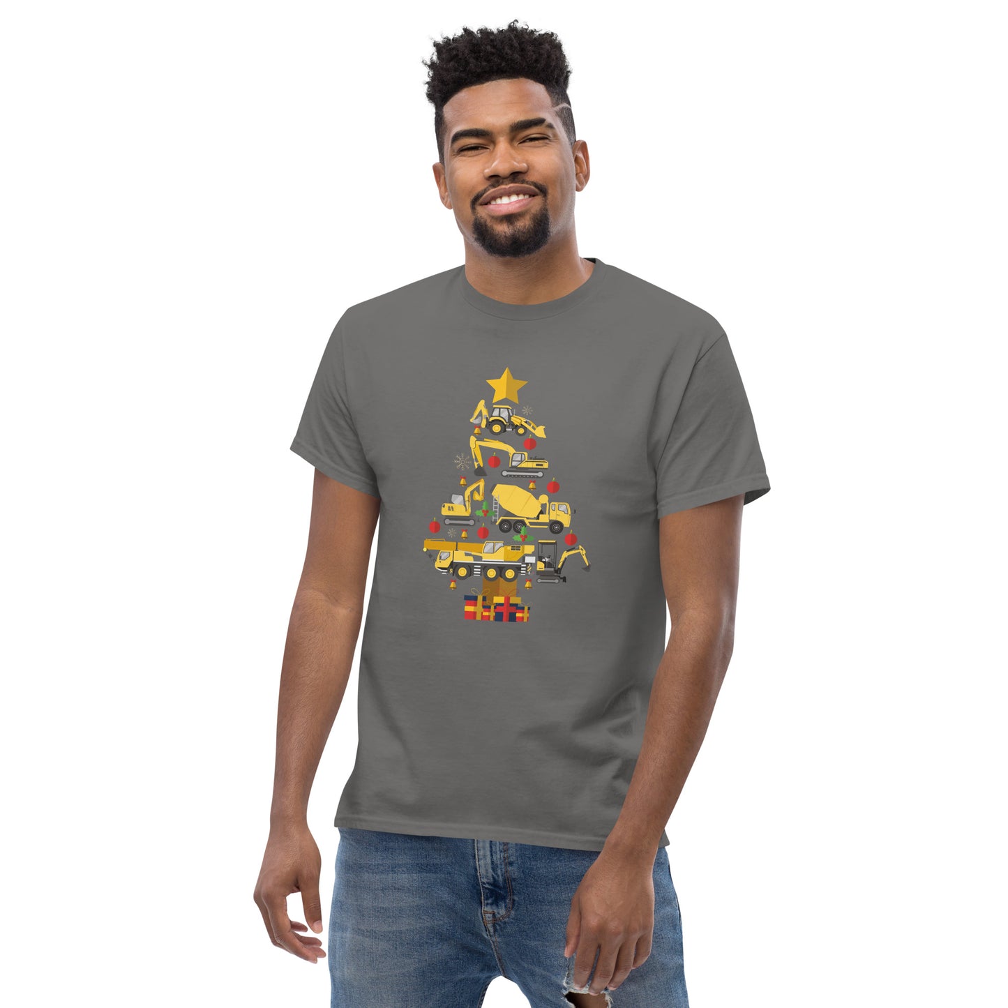 Construction Machine Christmas Tree  T-Shirt