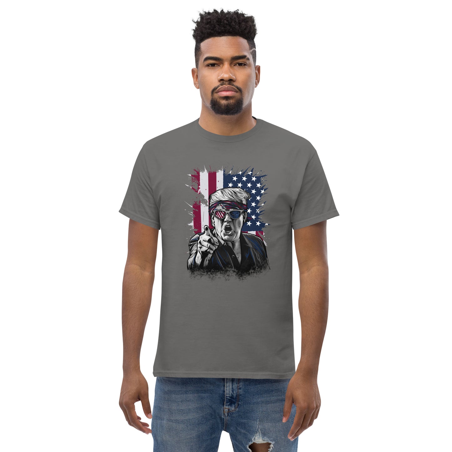 Political Figure And Flag T-Shirt