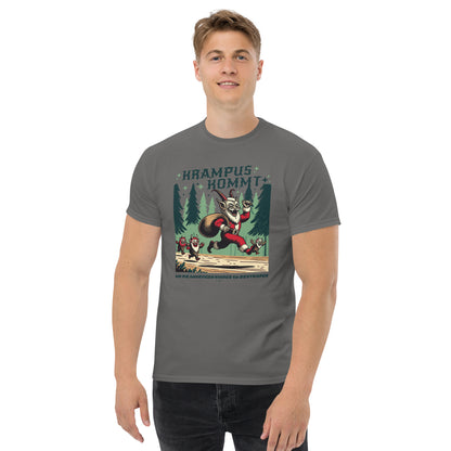 Krampus Comes Retro Comic  T-Shirt