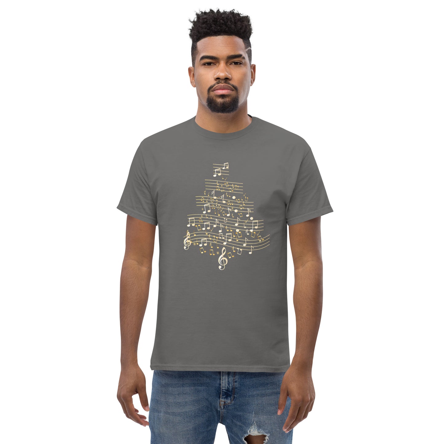 Music Notes Christmas Tree  T-Shirt