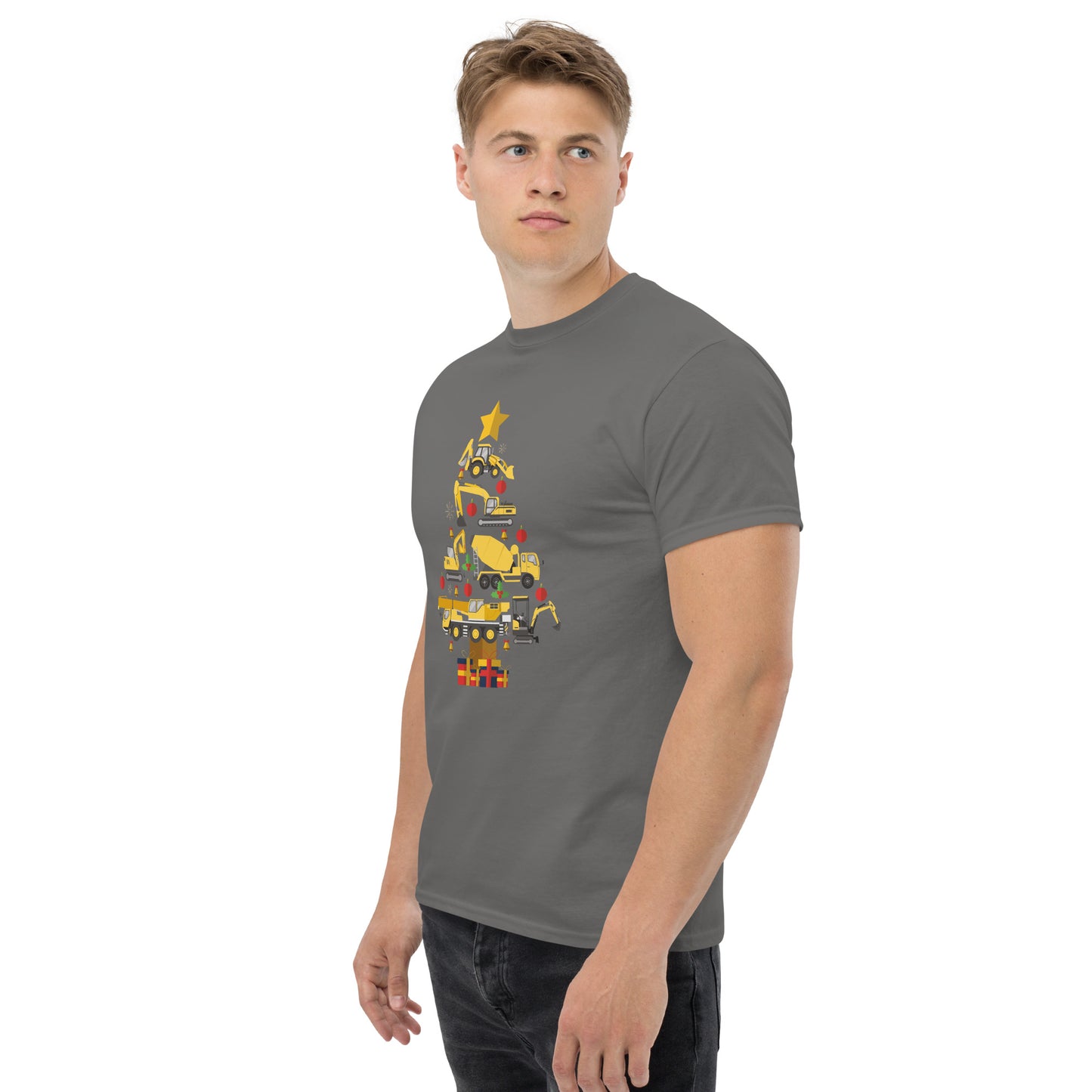 Construction Machine Christmas Tree  T-Shirt