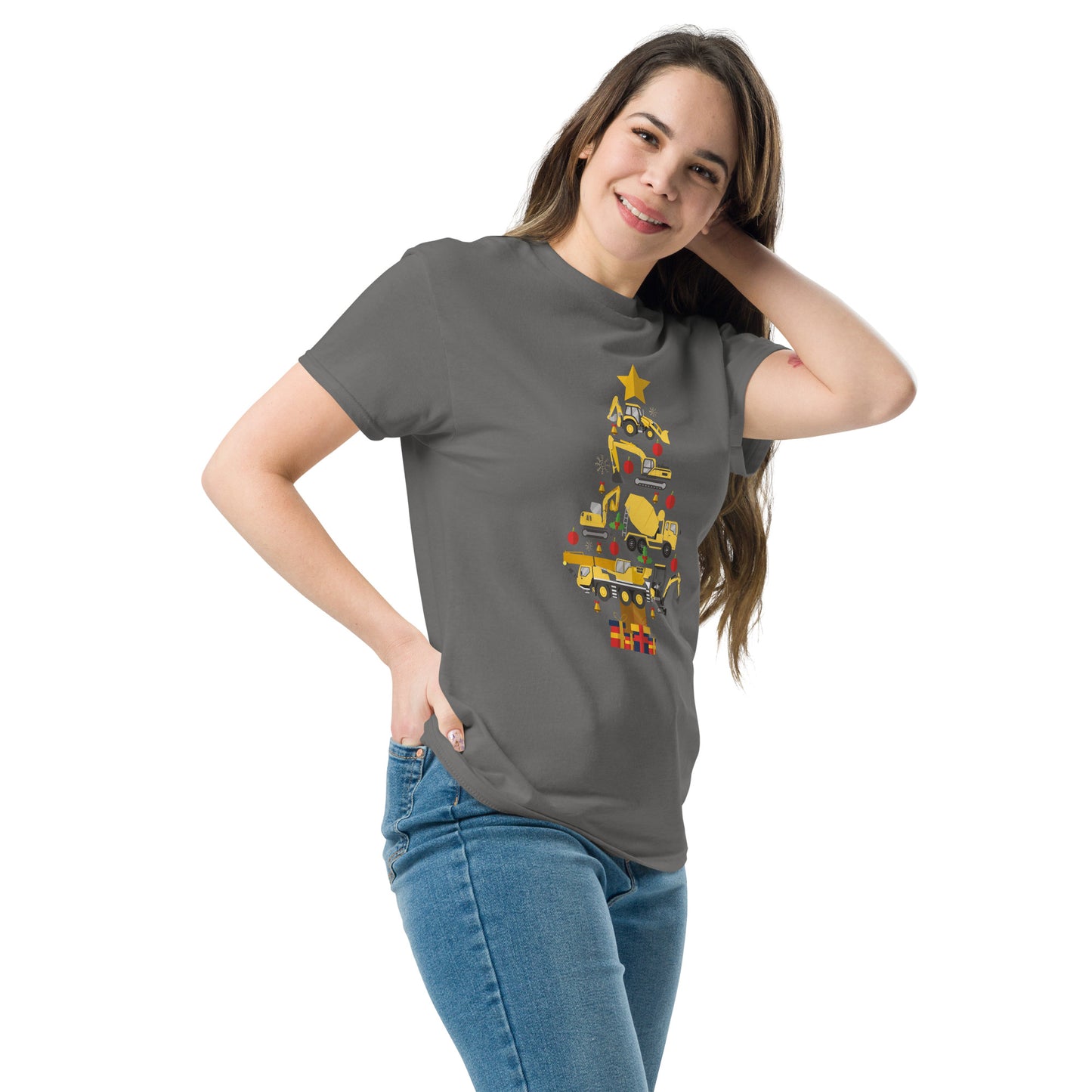 Construction Machine Christmas Tree  T-Shirt