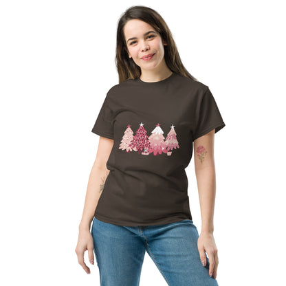 Pink Christmas Tree Holiday  T-Shirt