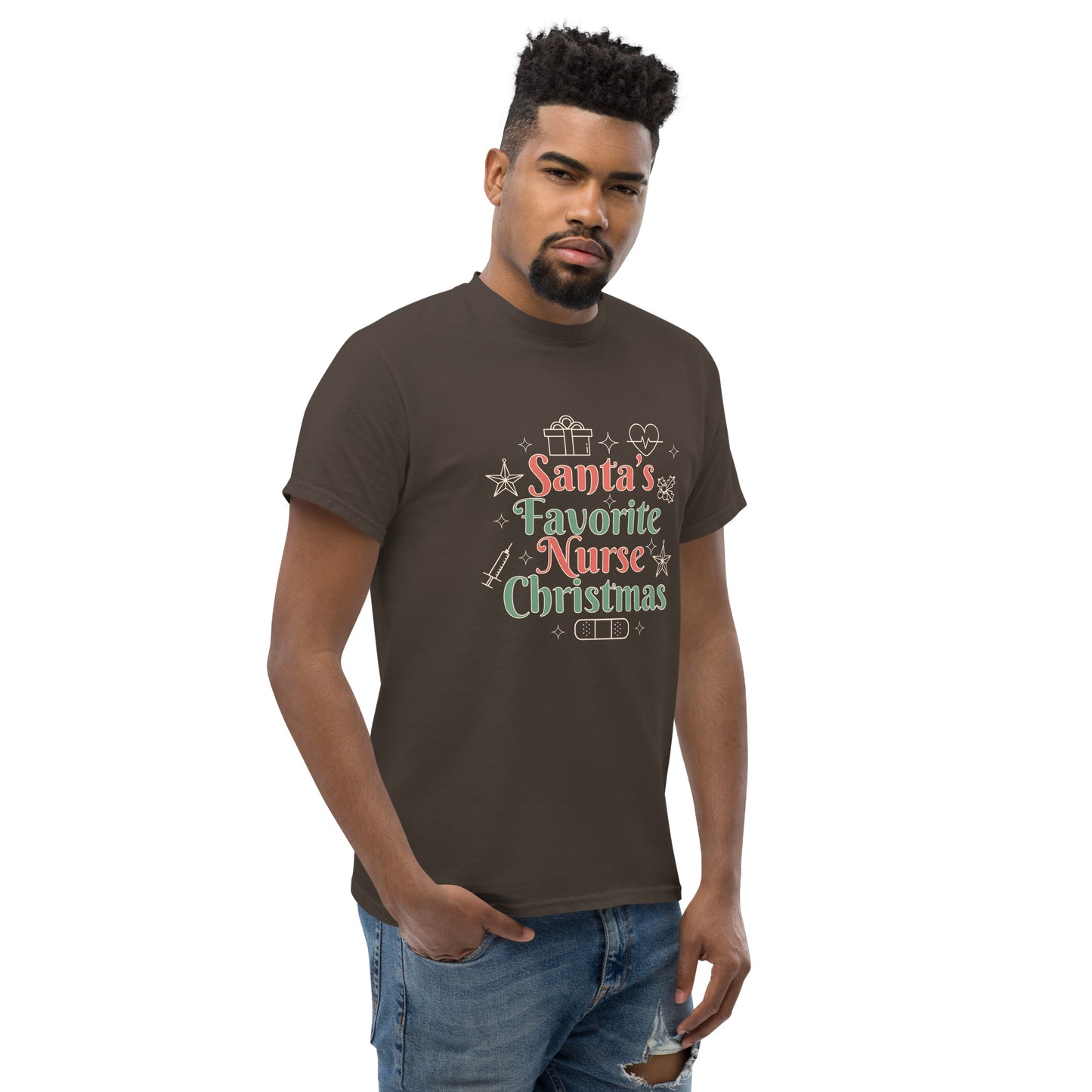 Christmas Nurse Lettering  T-Shirt