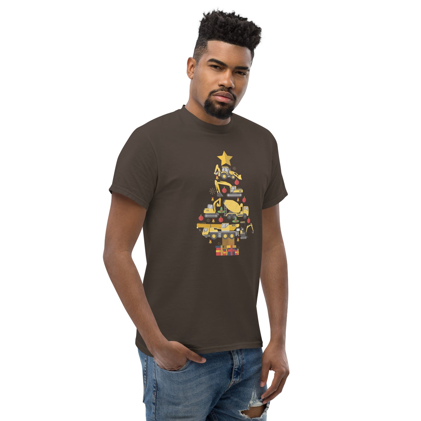 Construction Machine Christmas Tree  T-Shirt