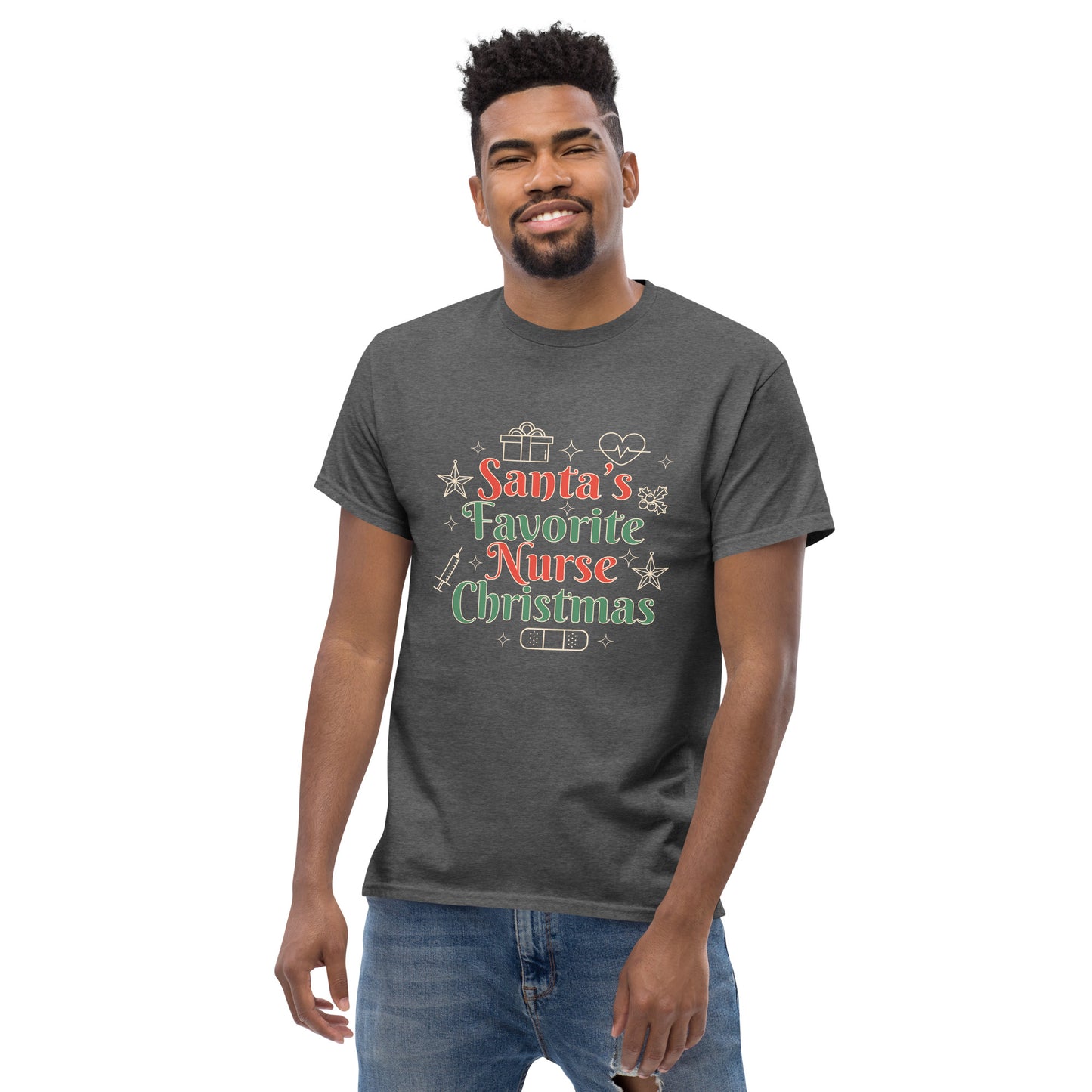 Christmas Nurse Lettering  T-Shirt