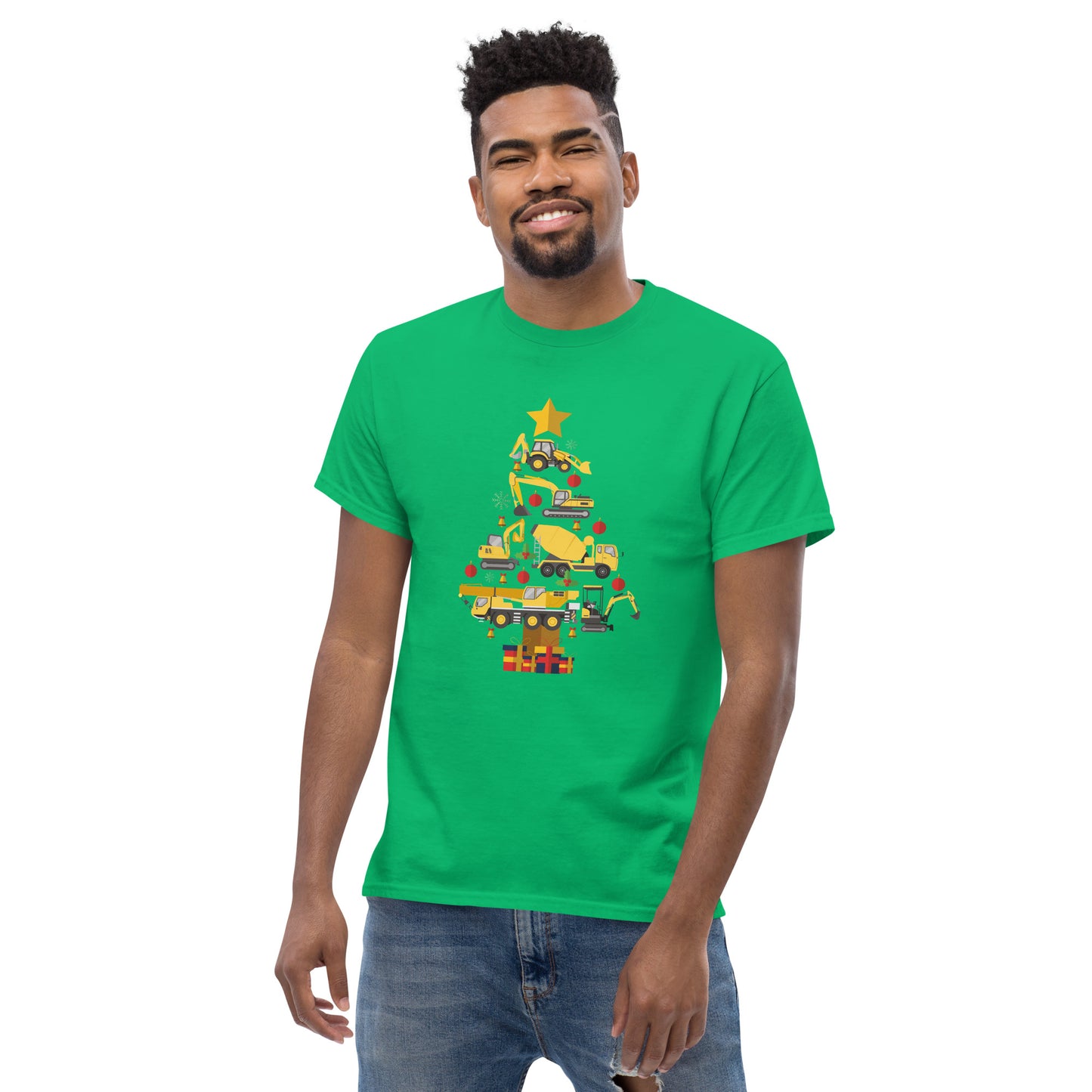 Construction Machine Christmas Tree  T-Shirt