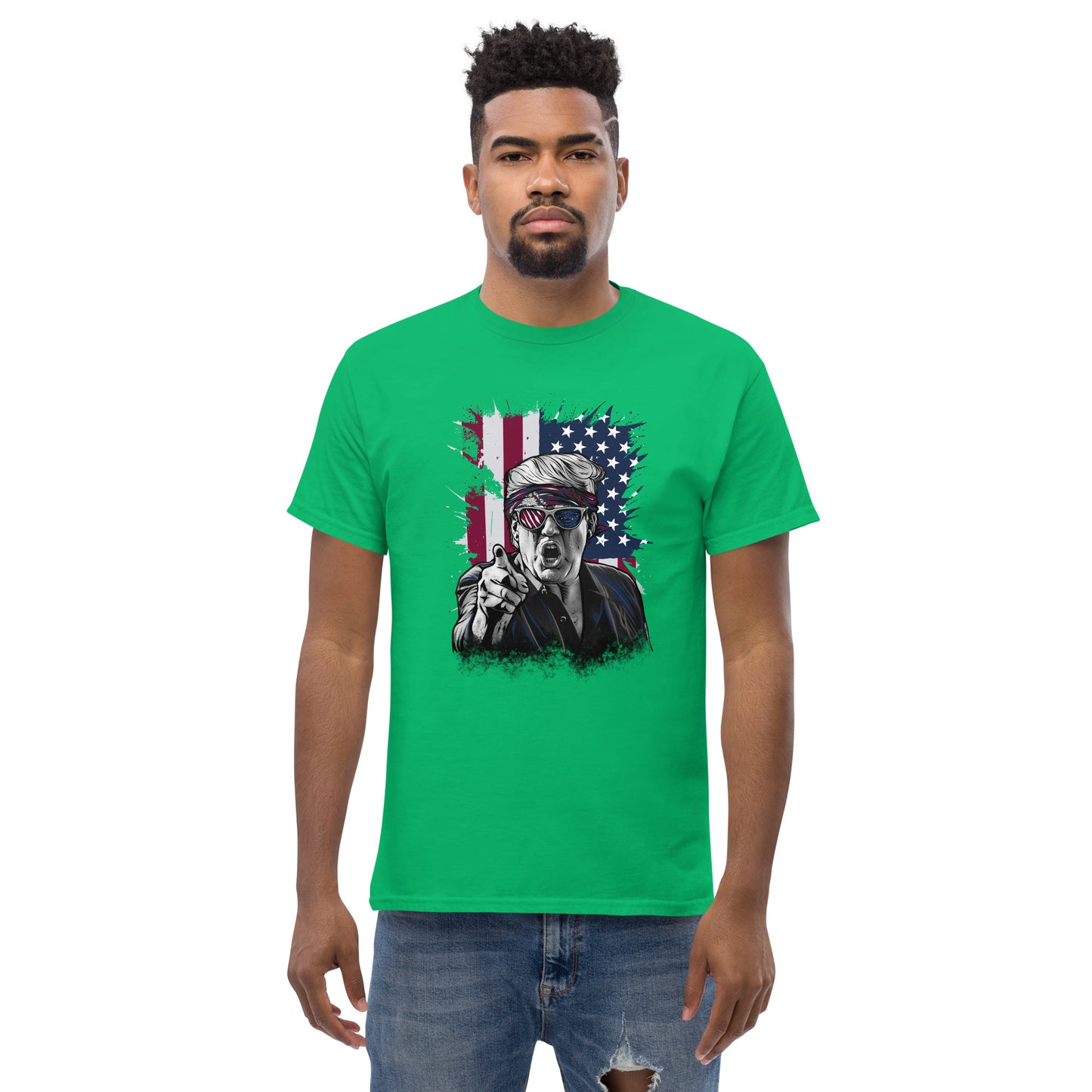 Political Figure And Flag T-Shirt