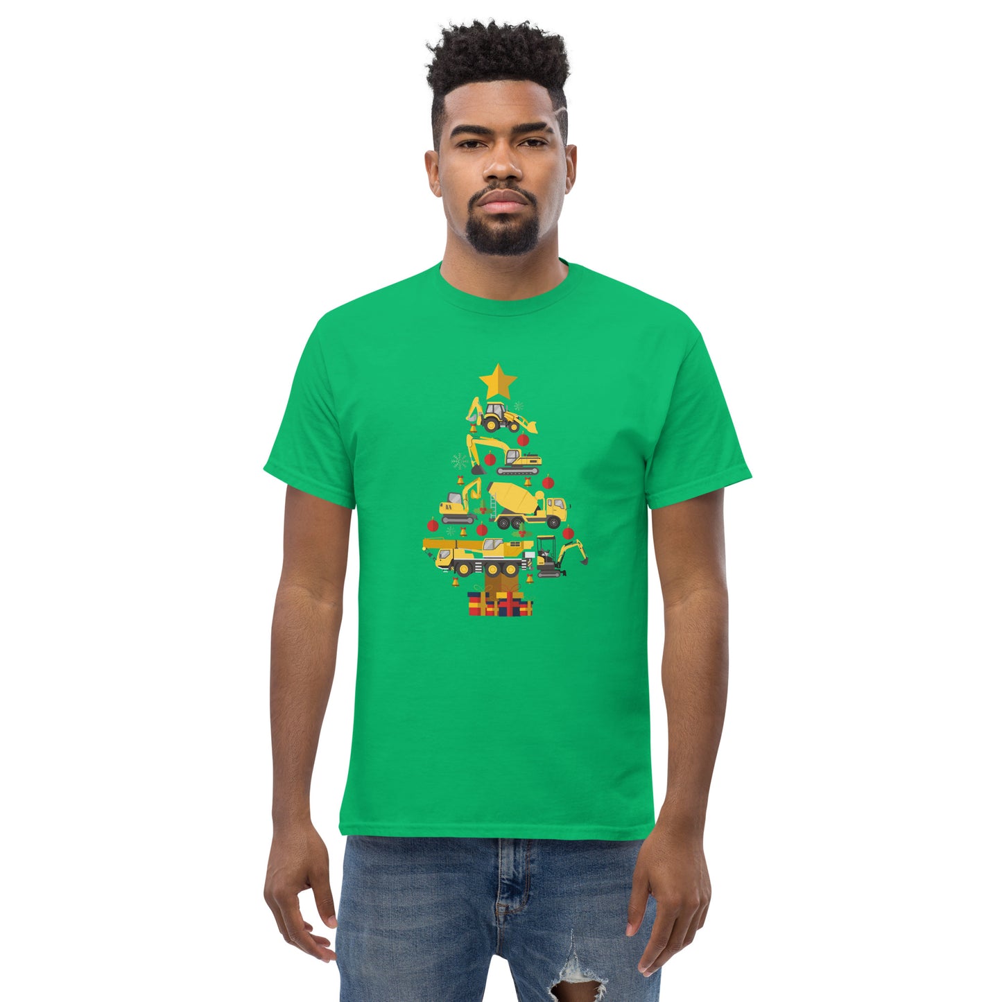 Construction Machine Christmas Tree  T-Shirt