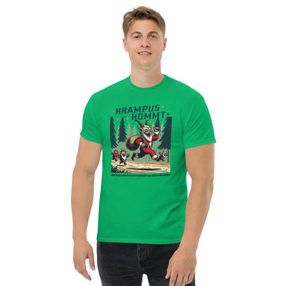 Krampus Comes Retro Comic  T-Shirt