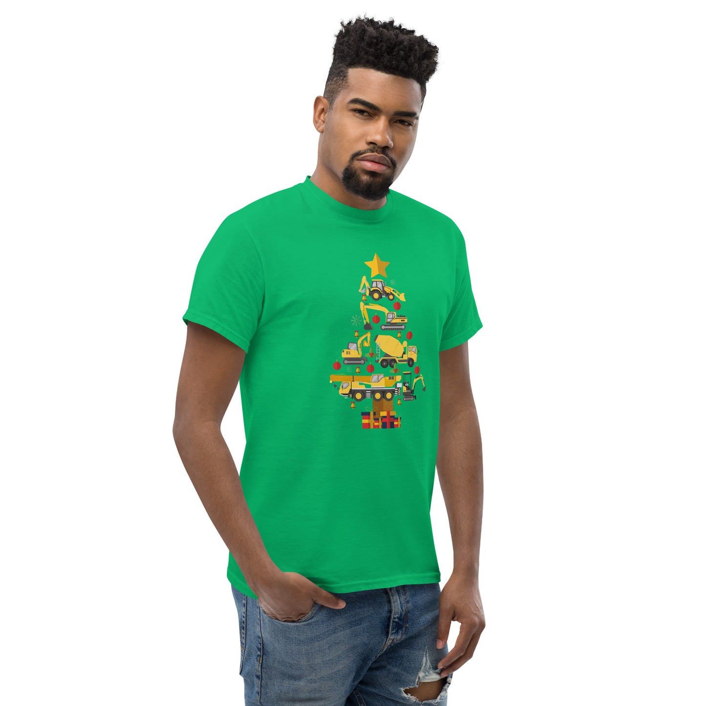 Construction Machine Christmas Tree  T-Shirt