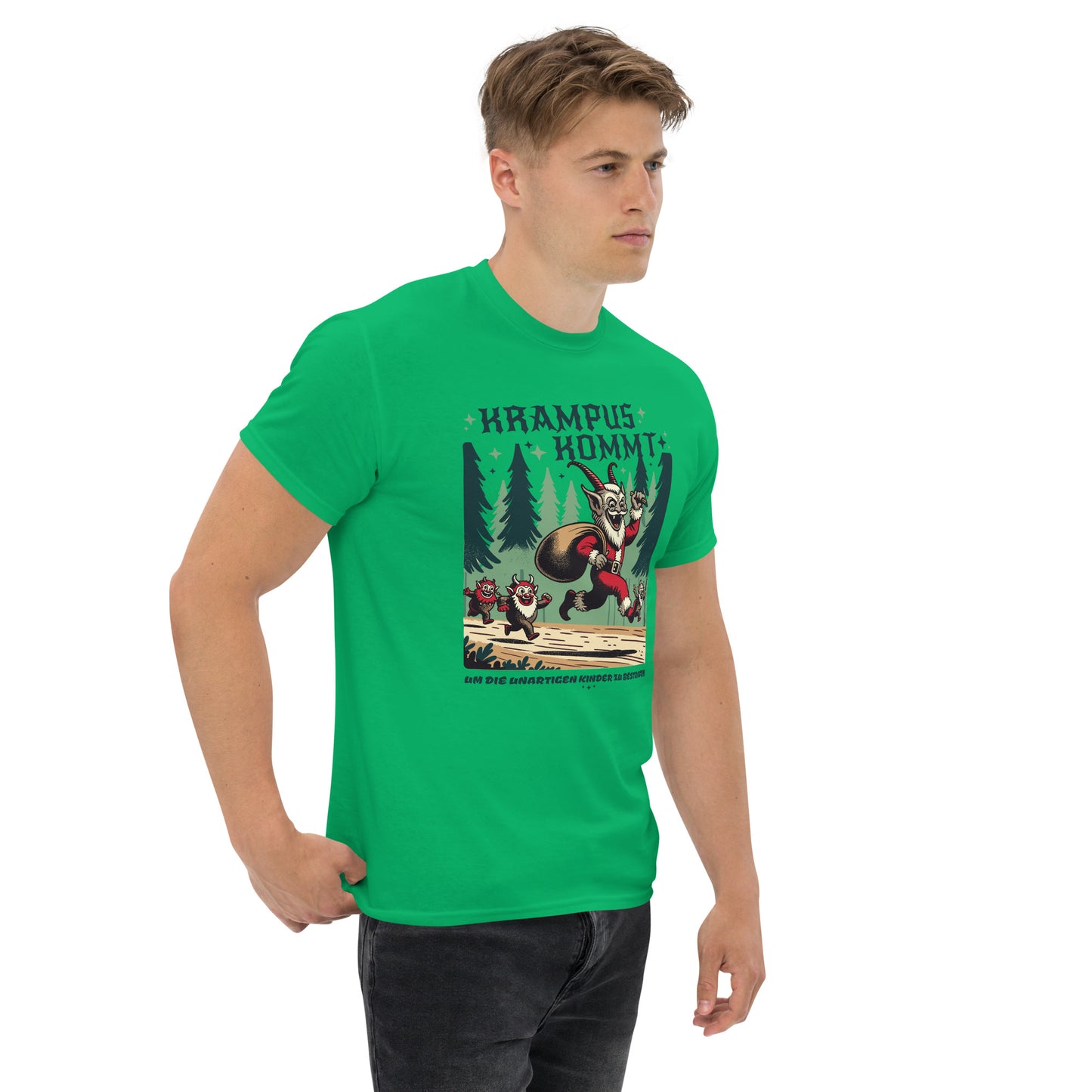 Krampus Comes Retro Comic  T-Shirt