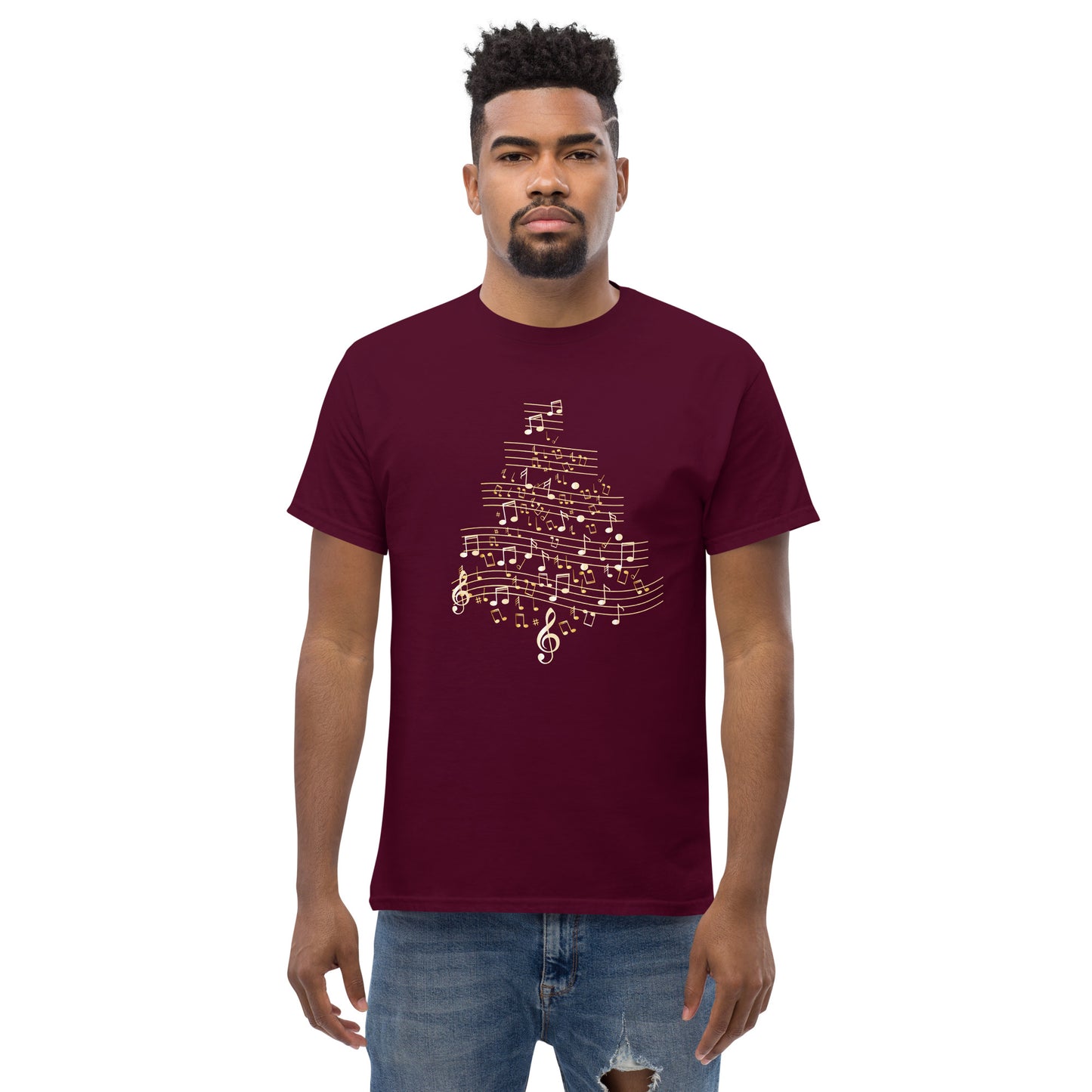 Music Notes Christmas Tree  T-Shirt