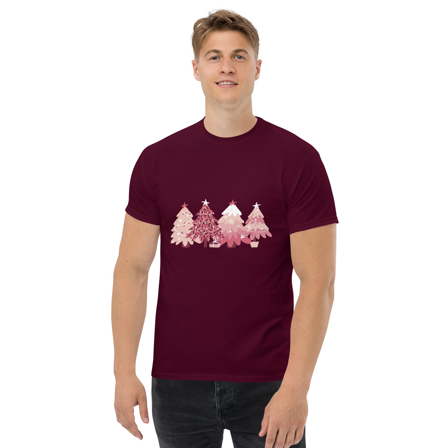 Pink Christmas Tree Holiday  T-Shirt