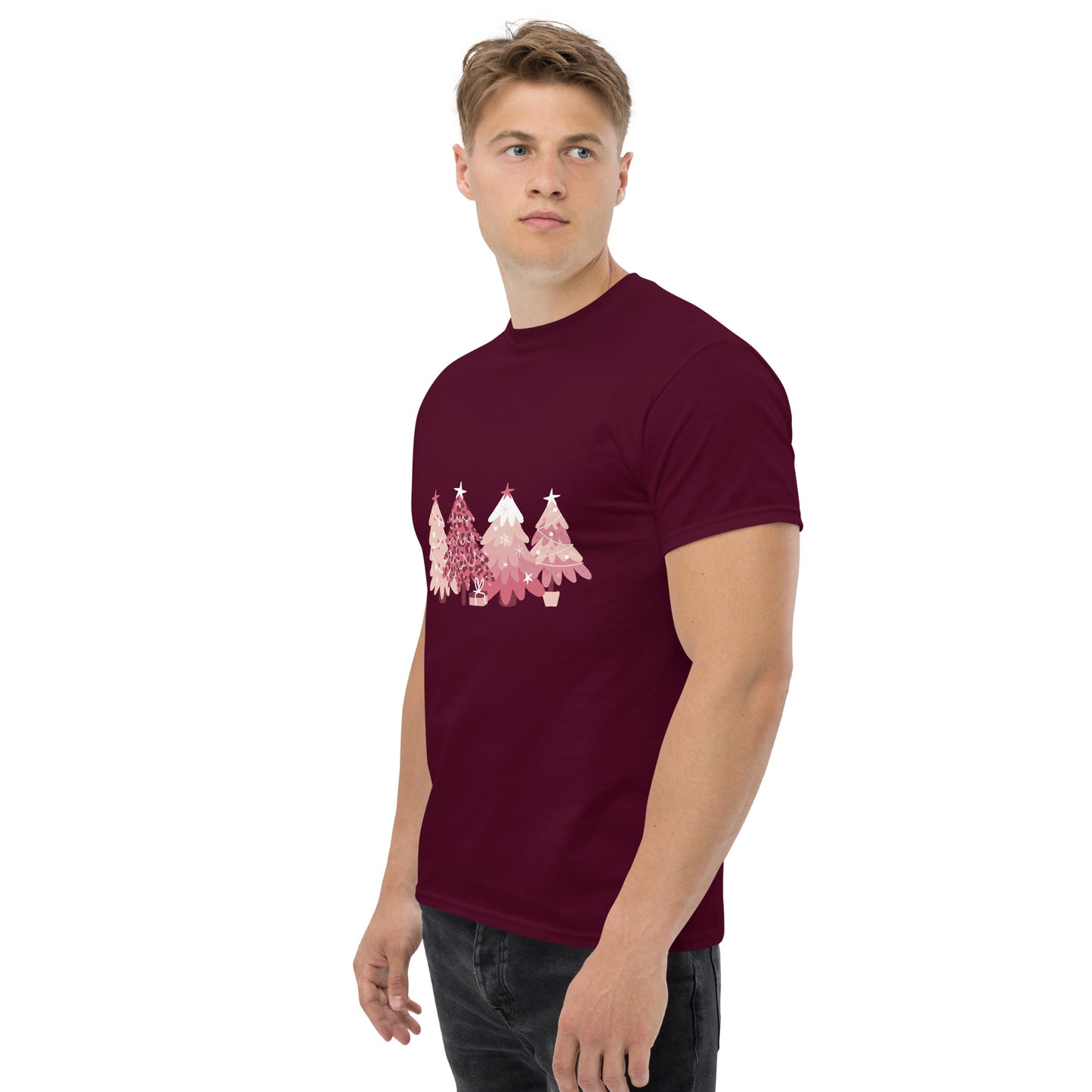 Pink Christmas Tree Holiday  T-Shirt