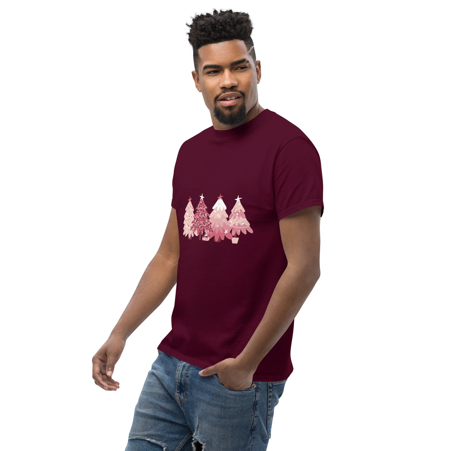 Pink Christmas Tree Holiday  T-Shirt