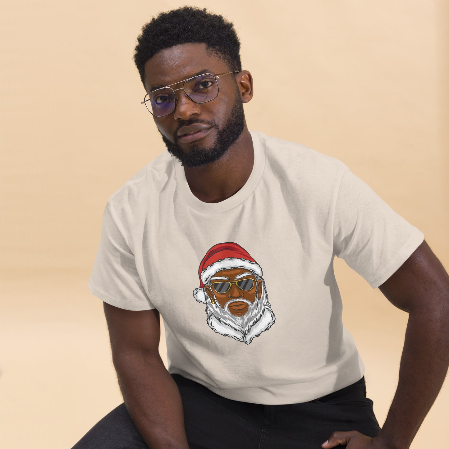 Black Santa Claus Christmas  T-Shirt