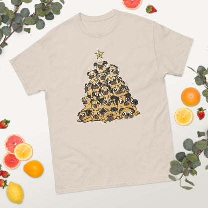 Pug Dogs Christmas Tree  T-Shirt